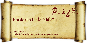 Pankotai Ádám névjegykártya